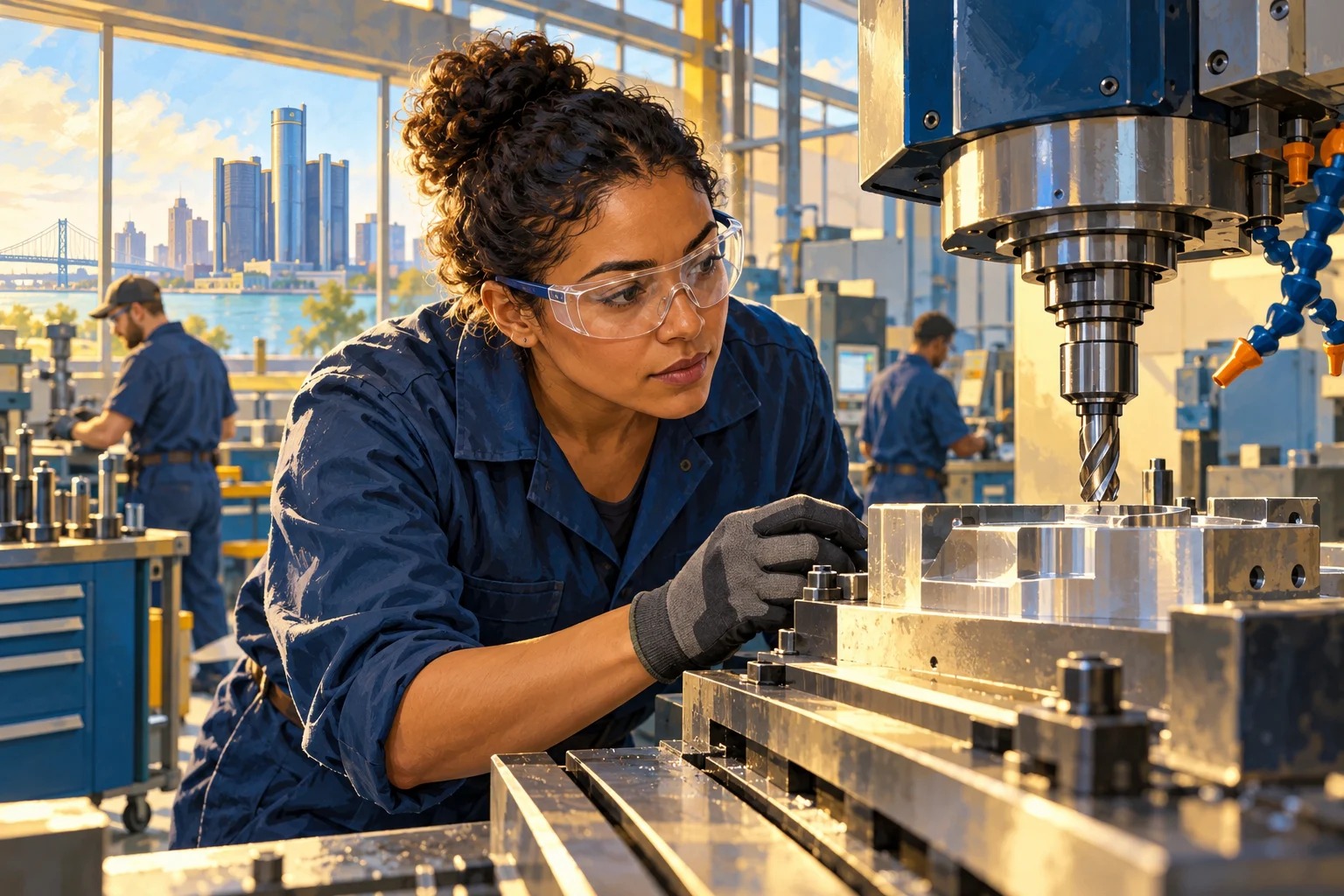 Editorial illustration: manufacturing — Methode Moves Headquarters to Southfield, Plans 90 Jobs